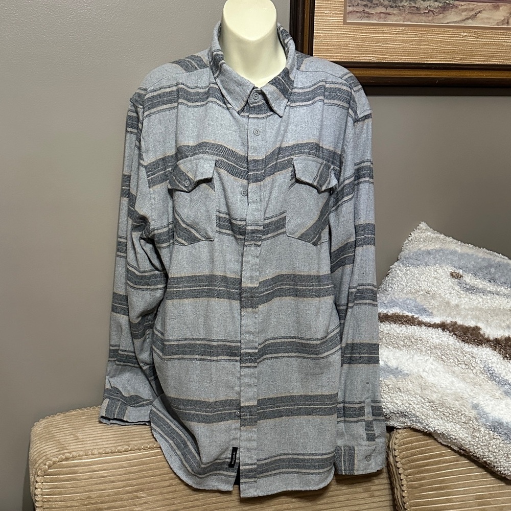 🚨Molokai Men's Casual Gray Plaid Shirt XXL